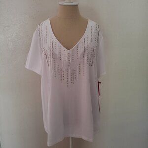NWT Ruby Rd. Sequin/beaded Top